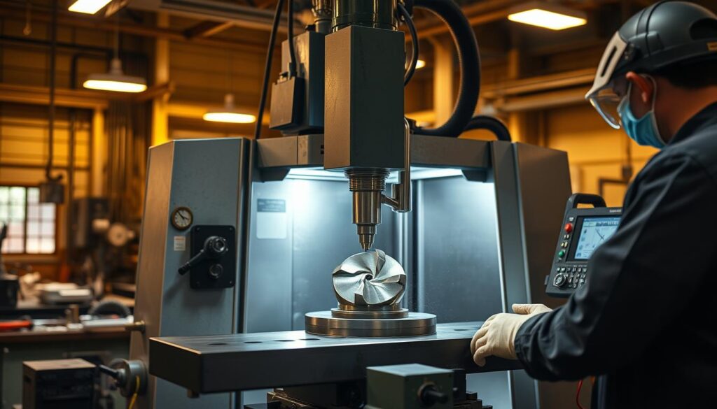 Fräsprozess bei Präzisionsmaschinen